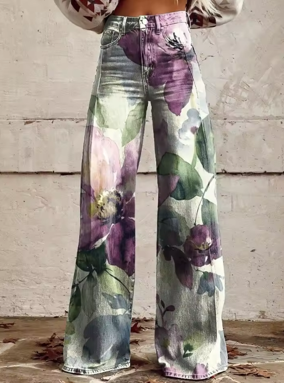 Michaela - Retro Chic Boho Kalhoty