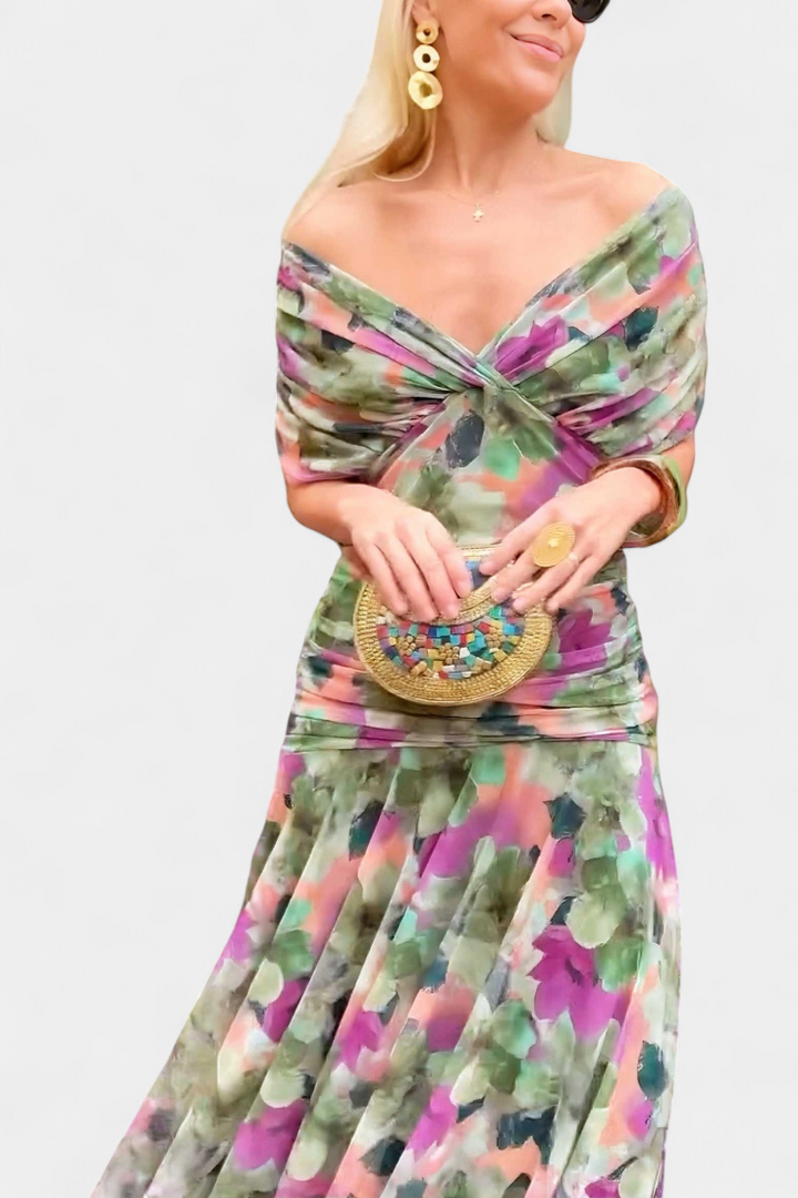 Eryzziah – Elegantní šaty s květinovým potiskem